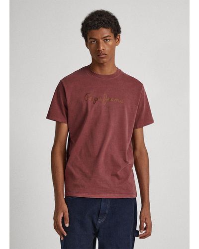 Red Pepe Jeans T-shirts for | Lyst Men