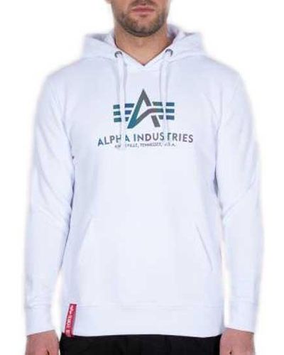 Lyst Alpha Print Hoodie Basic for | Industries Reflective Blue Men in