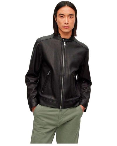 BOSS by HUGO BOSS Leather jackets for Men | Online Sale up to 50% off | Lyst