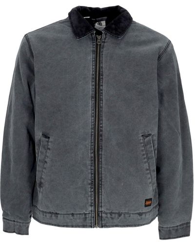 Element Parker Canvas-Jacke, Verwaschene Schwarze Arbeitsjacke Fur Herren - Grau