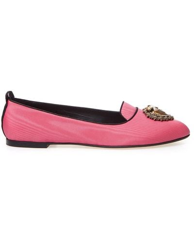 Dolce & Gabbana Rosa Seiden-Ballerina Devotion - Pink