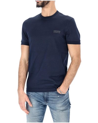 Kiton Mann T-Shirt 100%Co Blau