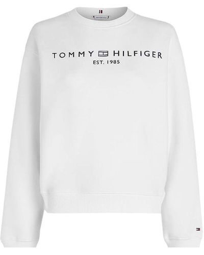 Tommy Hilfiger Damen Sweatshirt - Weiß