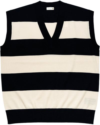 Dries Van Noten Musa Sleeveless Striped Sweater - Black