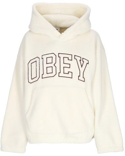 Obey Damen-Collegiate-Hoodie Aus Ungebleichtem Fleece - Weiß