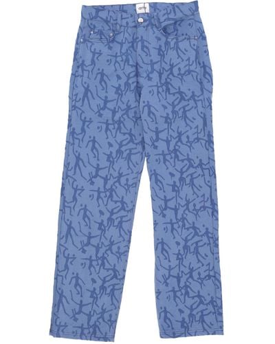 Arte' James Allover Pants Blaue Lange Herrenhose
