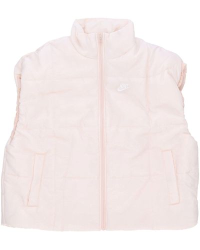 Nike Damen Armellose Daunenjacke W Thermic Classic Vest Guava Ice/Weib - Pink