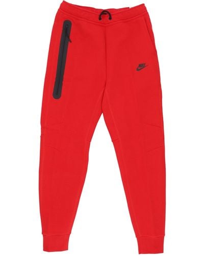 Nike Pantalon De Survetement Leger Pour Hommes Sportswear Tech Fleece Jogger University - Rouge