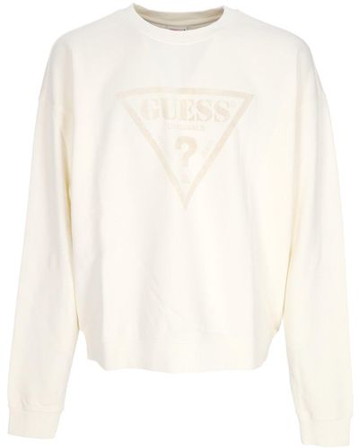 Guess Go Vintage Triangle Crewneck Herren-Sweatshirt - Weiß