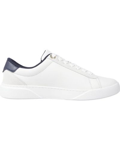 Tommy Hilfiger Cream Recycled Cotton Low Top Sneakers