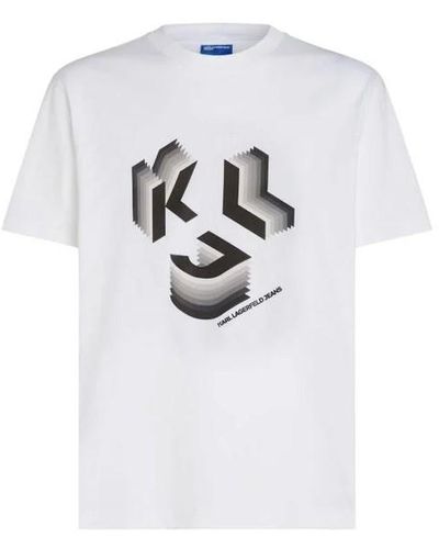 Karl Lagerfeld Herren T-Shirt - Weiß