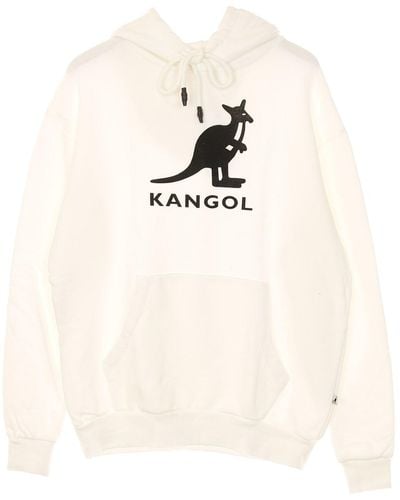 Kangol Amos Sweat A Capuche Pour Hommes Blanc Casse/Noir