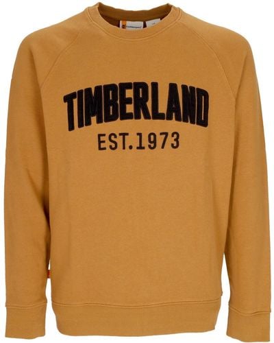 Timberland Leichtes Herren-Sweatshirt Mit Rundhalsausschnitt, Moderne Waschung, Sweat Der Marke - Braun