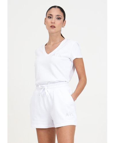 Armani Exchange Optikweibe Shorts - Weiß
