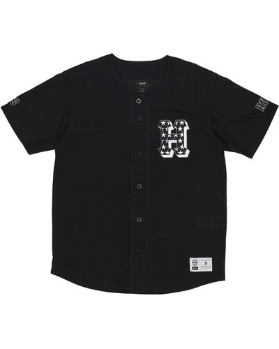 Huf Buttoned Jacket H-Star Baseball Shirt - Black