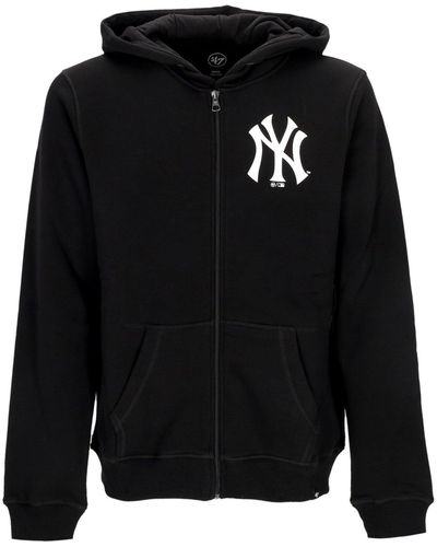 '47 'Mlb Burnside Zip Hoodie Neyyan Jet - Black