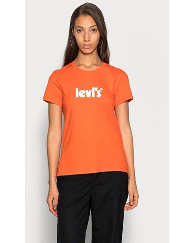 Levi's T-Shirt Und Polohemd Fur Frauen - Orange