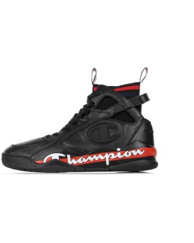 Champion Zone 93 High Leather Shoe - Black