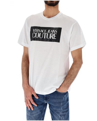 Versace T-Shirt Mit Logo Weib - Weiß