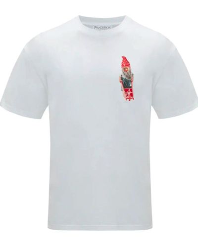 JW Anderson T-Shirt Und Poloshirt Weib - Weiß