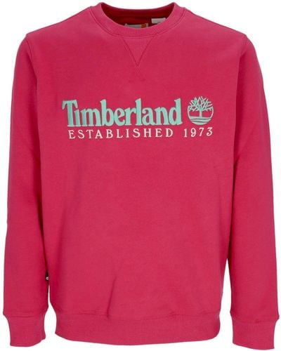 Timberland Damen-Sweatshirt Mit Rundhalsausschnitt W L/Est 1973 Crewneck - Pink
