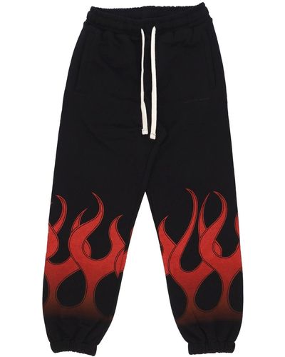 Vision Of Super Lightweight Tracksuit Pants Flames Pants - Black