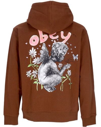 Obey Garden Fairy Premium French Terry Lightweight Hooded Sweatshirt - Brown