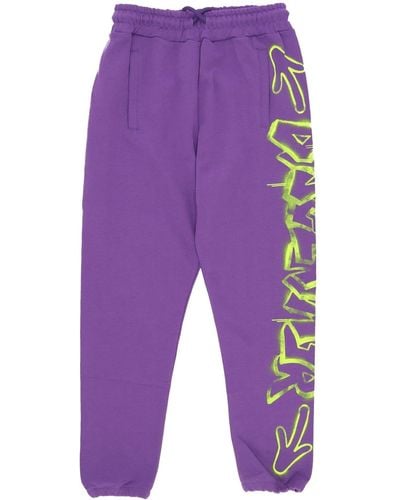 DISCLAIMER Lightweight Tracksuit Pants Side Logo Pant/St Lime - Purple