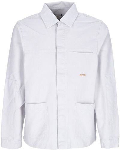 Arte' Jackson Heart Workwear Jacke Hellgraues Herren-Langarmshirt - Weiß