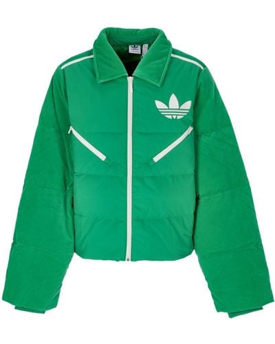 adidas Velvet Puffer Down Jacket - Green