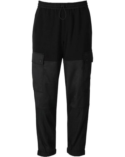 Versace Cargo Sweatpants With Logo - Black