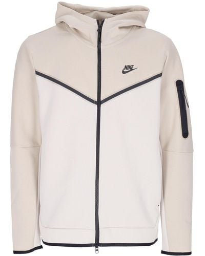 Nike Lightweight Sweatshirt With Zip Hood For Sportswear Tech Fleece Full-Zip Hoodie Rattan/Lt Orewood Brn - Natural