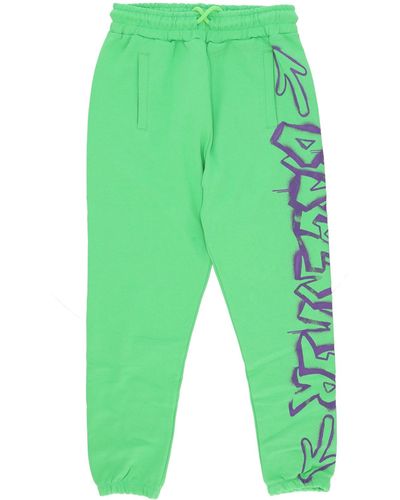 DISCLAIMER Lightweight Tracksuit Pants For Side Logo Pant Lime/St - Green