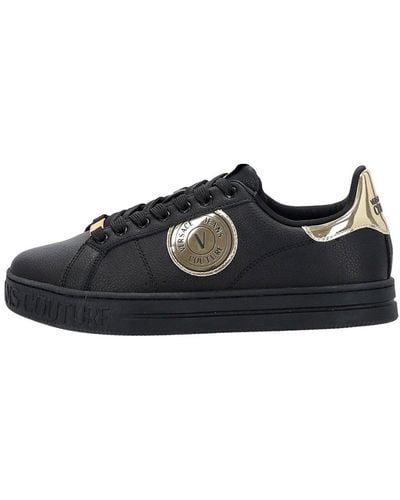 Versace Court Bottom Sneakers - Black
