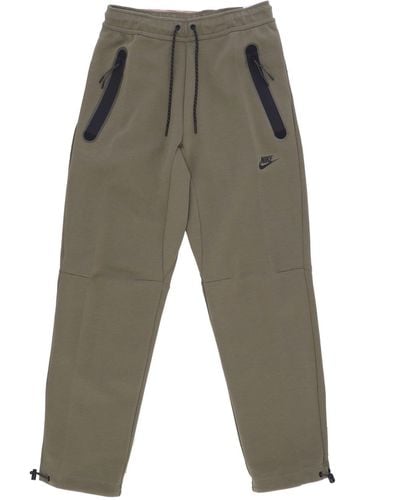 Nike Leichte Trainingshose Herren Sportswear Tech Fleece Pant Medium Oliv/Schwarz - Grau