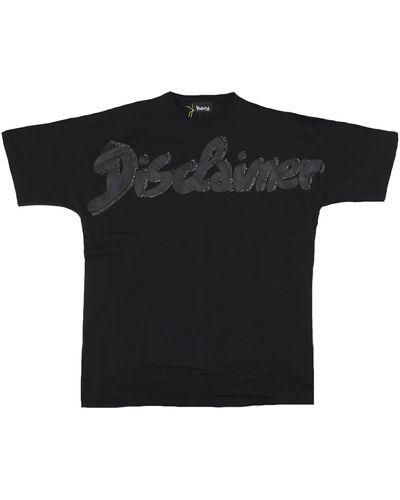 DISCLAIMER W Logo Over Tee T-Shirt - Black