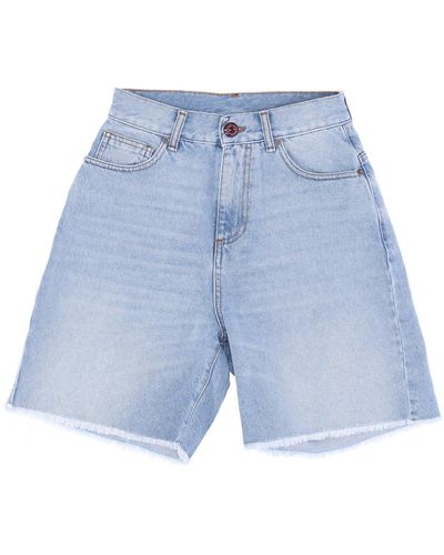 Vision Of Super Kurze Jeans Fur Herren, Beschichtet, Denim-Shorts, Blauer Denim