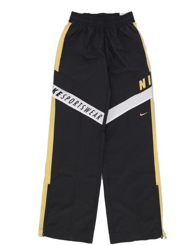 Nike Damen-Trainingshose W Sportswear High-Waisted Pant Dk Smoke/Saturn/Weib - Schwarz