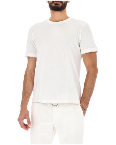 Eleventy T-Shirt Mit Rundhalsausschnitt Weiss Und - Weiß