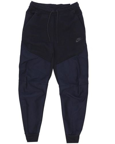 Nike Lightweight Tracksuit Pants Tech Fleece Overlay Jogger - Blue