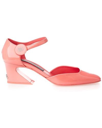 Dolce & Gabbana Rosa Lackleder Schuhe Mary Jane - Pink