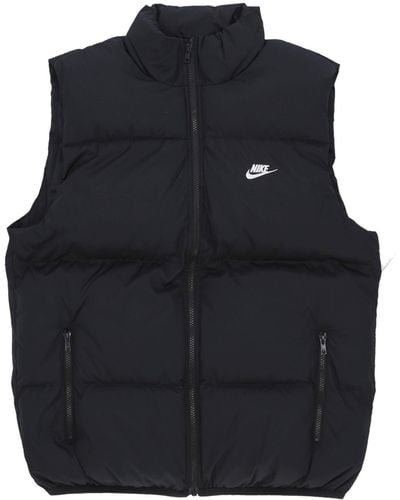 Nike Club Puffer Vest Sleeveless Down Jacket - Blue