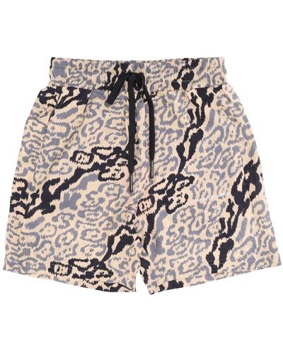 Vision Of Super 'Allover Leopard Shorts - Natural