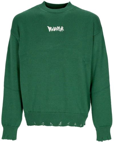 DISCLAIMER Sweater Back Big Logo Knitted Sweater Bottle/St - Green