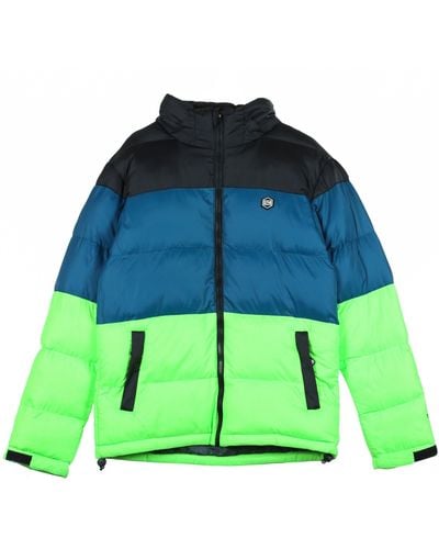 DOLLY NOIRE 'Techno Padded Jacket/Petroleum/Fluo - Green