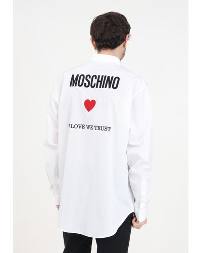 Moschino Weibe Gemusterte -Hemden - Weiß