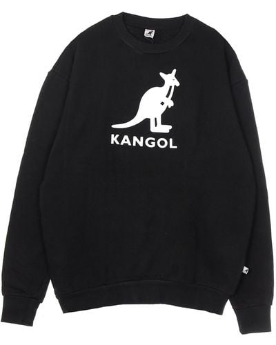 Kangol Conrad Herren-Sweatshirt Mit Rundhalsausschnitt, Leicht, Schwarz/Offwhite
