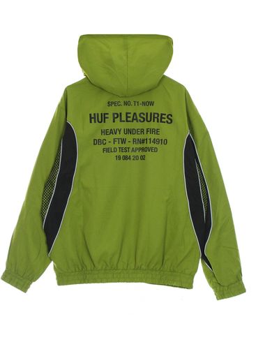 Huf Darton Track Jacket Veste De Survetement A Capuche Pour Hommes - Vert