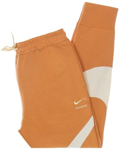 Nike Lightweight Tracksuit Pants Swoosh Tech Fleece Pant Hot Curry/Pearl/Canvas - Orange