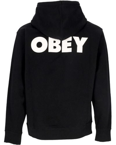 Obey Leichtes Herren-Sweatshirt Mit Kapuze Bold Hood Premium French Terry Schwarz